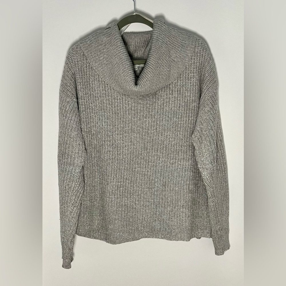VGUC XL MyStyle Cowl-Neck Knitted Grey Sweater